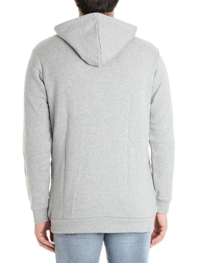 Shop Adidas Originals Trefoil Warm-up Cotton Sweatshirt In Medium Grey