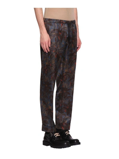 Shop Dries Van Noten Perkino Pants In Blu