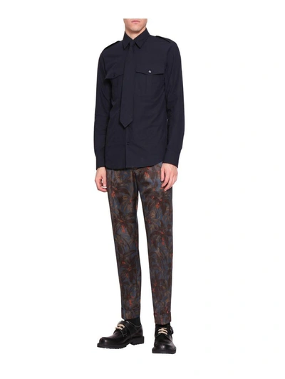 Shop Dries Van Noten Perkino Pants In Blu