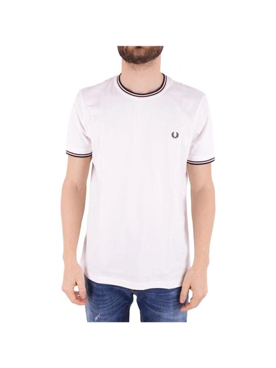 Fred Perry Slim Fit Twin Tipped Ringer T-shirt In White - White | ModeSens
