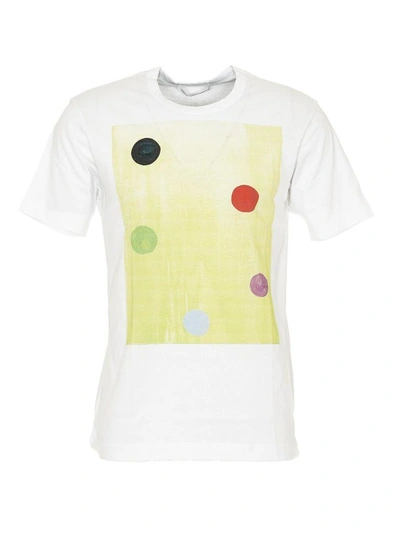 Shop Comme Des Garçons Shirt Dot Print T-shirt In White