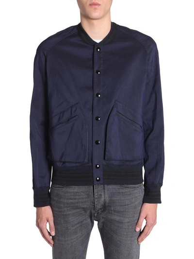 Shop Golden Goose Toby Bomber Jacket In Blu