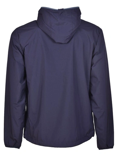 Shop Save The Duck Maty Hooded Chest Pocket Bomber Jacket In Navy Blue