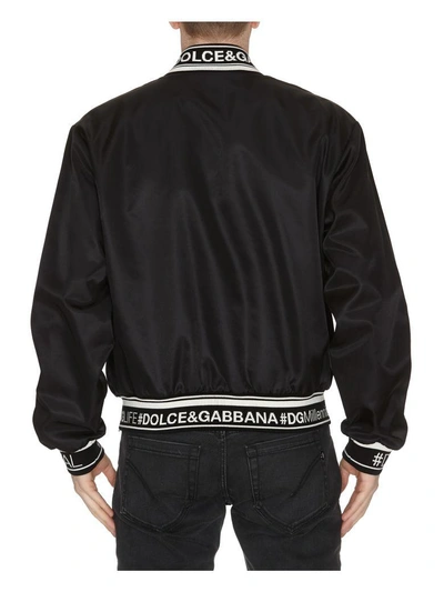 Shop Dolce & Gabbana Varsity Jacket In Black