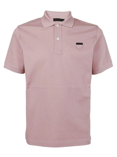 Shop Prada Slim Fit Polo Shirt In Begonia