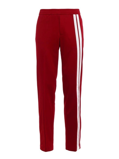 Shop Valentino Side Stripe Track Pants In Ired/white