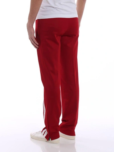 Shop Valentino Side Stripe Track Pants In Ired/white
