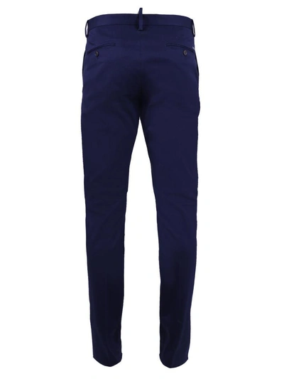 Shop Dsquared2 Blue Stretch Trousers