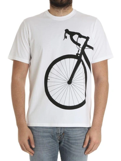 Shop Paul Smith Bicycle Print T-shirt In White