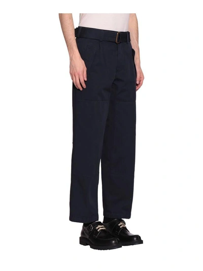 Shop Dries Van Noten Pyle Cotton Pants In Blu