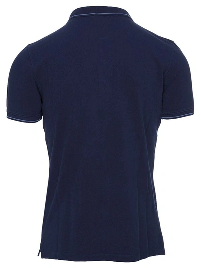 Shop Blauer Cotton Polo In Blu