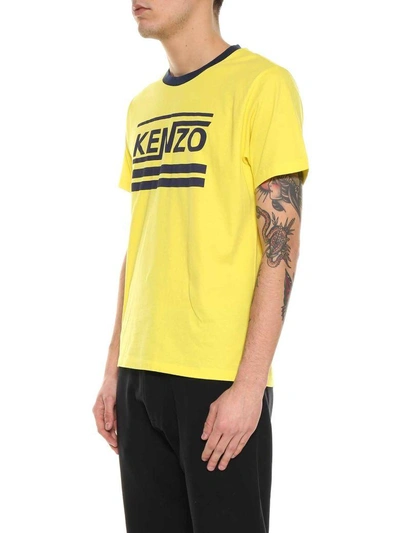 Shop Kenzo Printed Short Sleeves T-shirt In Giallo