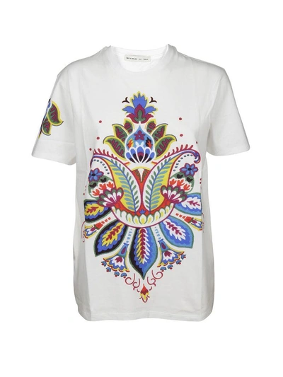 Shop Etro Printed T-shirt In White