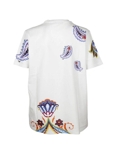 Shop Etro Printed T-shirt In White