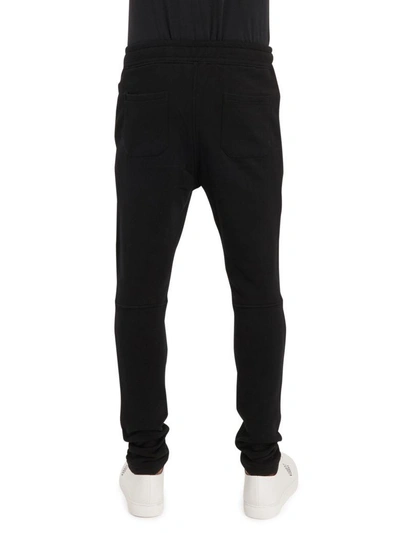 Shop Balmain Track Biker Pants In Black