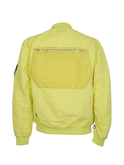 Shop Stone Island Shadow Project Zipped Bomber In Limone