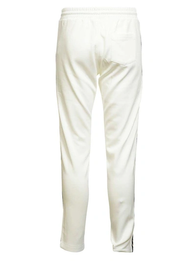 Shop Moncler Side Striped Track Pants In Bianco