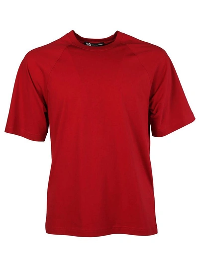 Shop Y-3 Logo Print T-shirt In Red