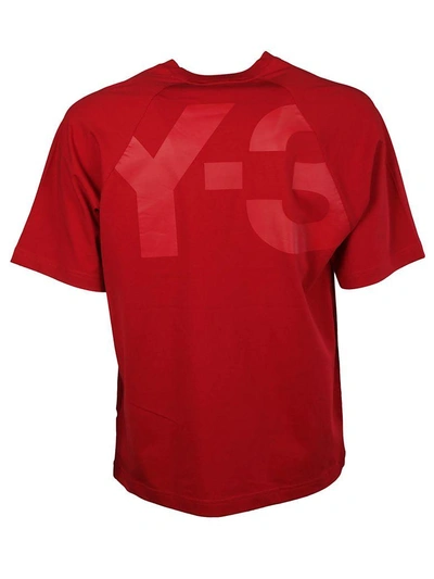 Shop Y-3 Logo Print T-shirt In Red