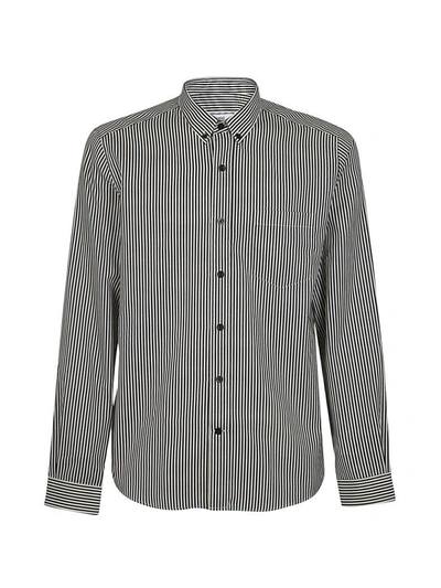 Shop Ami Alexandre Mattiussi Button-down Shirt In Bianca/nera