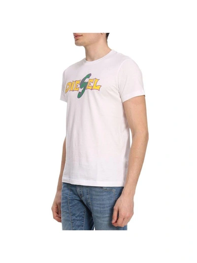 Shop Diesel T-shirt T-shirt Men  In White