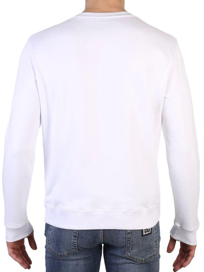Shop Msgm White Branded Sweatshirt