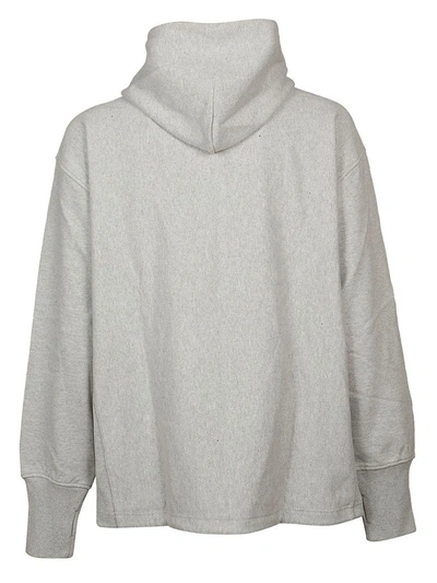 Shop Champion X Beams Embroidered Logo Hoodie In Grey