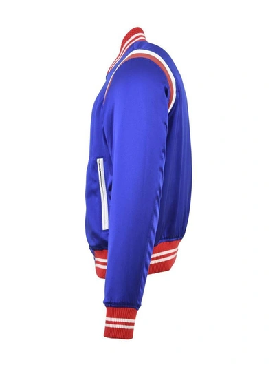 Shop Amiri Varsity Baseball Jacket In Blue