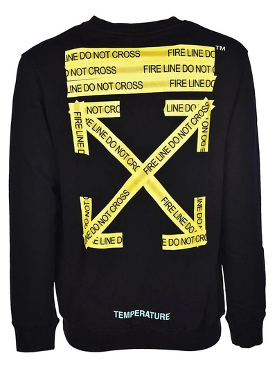 Shop Off-white Tape Sweatshirt In Black-yellow