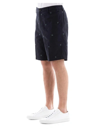 Shop Kenzo Blue Cotton Shorts