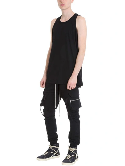 Shop Rick Owens Black Cotton Tank Top