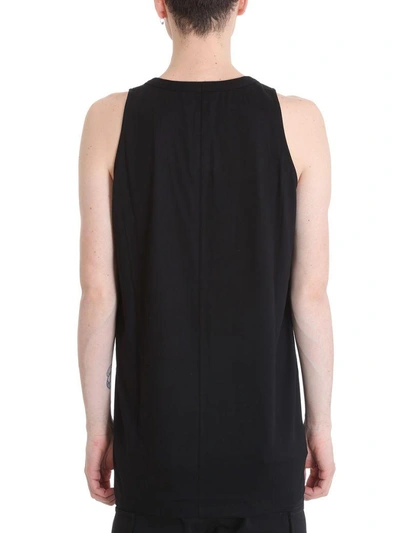 Shop Rick Owens Black Cotton Tank Top