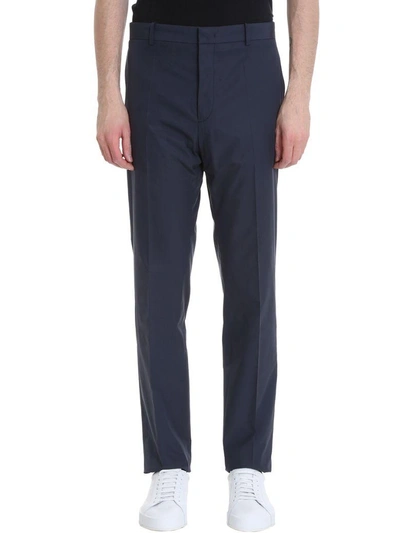 Shop Jil Sander Blue Cotton Pants