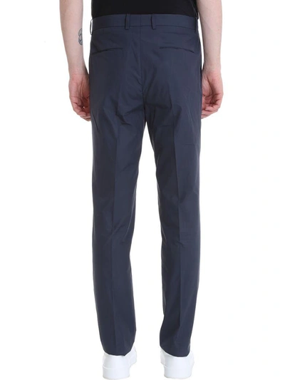 Shop Jil Sander Blue Cotton Pants