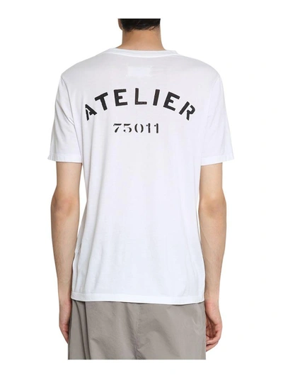 Shop Maison Margiela Atelier Cotton T-shirt In Bianco