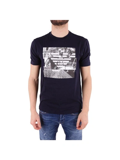 Shop Emporio Armani Cotton T-shirt In Navy