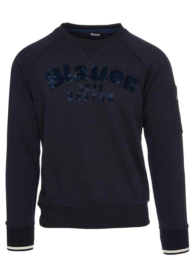 Shop Blauer Logo Sweatshirt In Blu