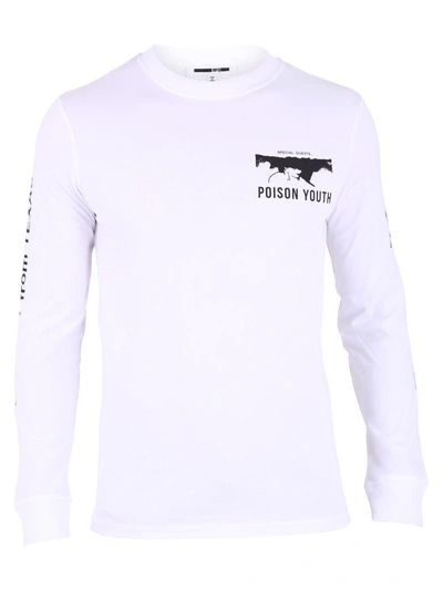 Shop Mcq By Alexander Mcqueen White Printed Sweatshirt