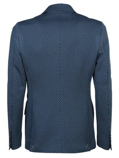 Shop Etro Patterned Blazer In Blue