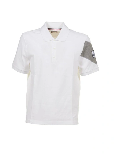 Shop Moncler Casual Button Polo Shirt In Bianco