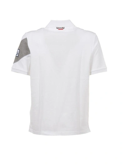 Shop Moncler Casual Button Polo Shirt In Bianco
