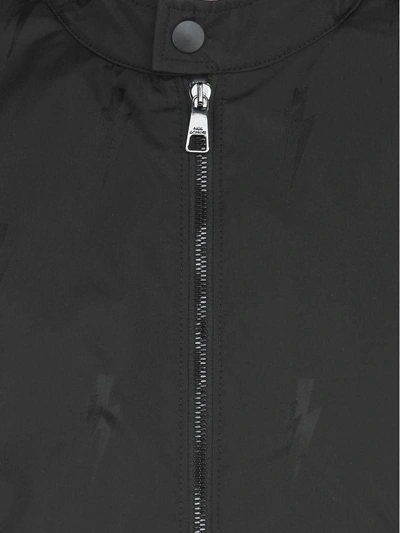 Shop Neil Barrett Waterproof Bomber Jacket In Black