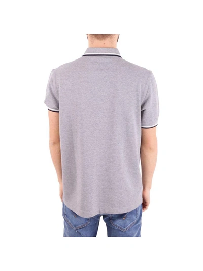 Shop Fred Perry Cotton Pique Polo Shirt In Grey