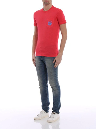 Shop Dsquared2 Logo Pocket T-shirt In Red