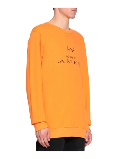 Shop Amen Cotton Sweatshirt In Arancio