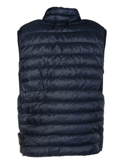 Shop Stone Island Padded Gilet In Blue