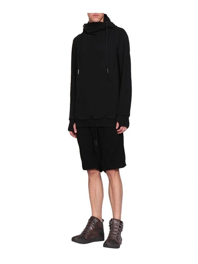 Shop Boris Bidjan Saberi Cotton Hoodie In Nero