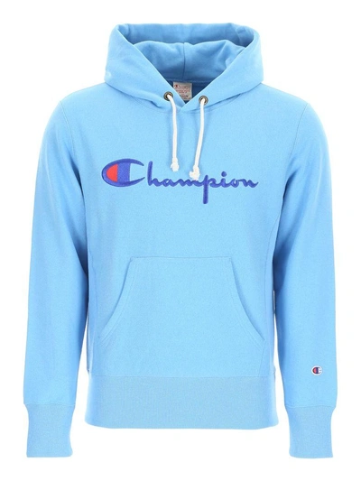 Shop Champion Logo Hoodie In Azb