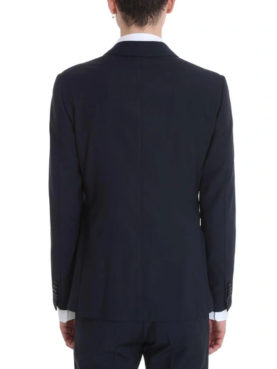 Shop Z Zegna Blue Cotton Suit