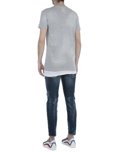 Shop Dsquared2 Cotton T-shirt In Grey Mel.